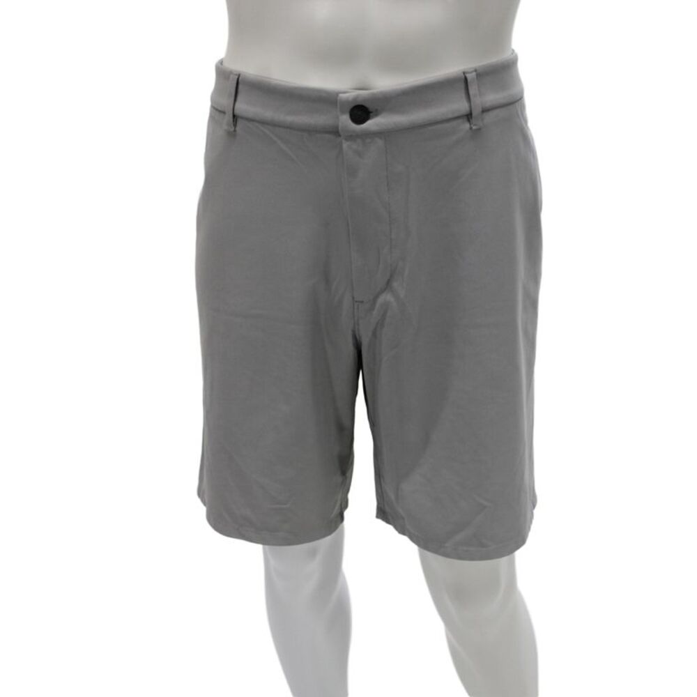 Johnnie-o Mens Gray Chino Shorts Big & Tall Button Polyester Golf Size 40